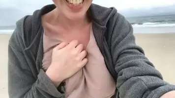Cloudy day at the beach reveal