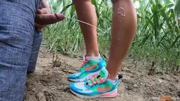 got new Air Max in town and he had to cum on them already on our way back home :)