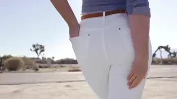 Perfect Booty In Tight White Jeans