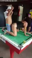 PUBLIC SEX - Public fuck on a pool table