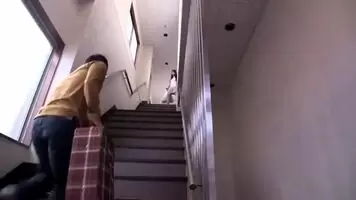 Japanese Mother and son when he comes home from college