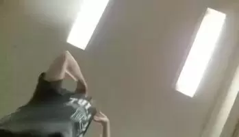 College Teen Jerks Off In The Dorm Lobby