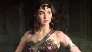 Gal Gadot being extremely intimidating as Wonder Woman