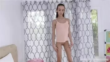 Skinny Charity Crawford Rubs Herself On Sleeping Guy