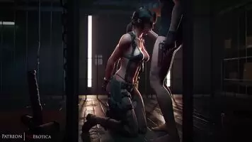 Quiet Got Handcuffed And Giving A Blowjob