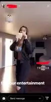 Drunk friend dancing with her dog and tits busting out