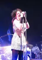 Sexually alluring Régine Chassagne is aware of the entire male crowd wanting to go up on stage & wildly bang her. Having a several hours long wild intense gangbang with her.