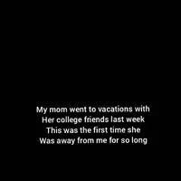 When mom came back