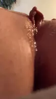 Big clit + a tight, dripping hole