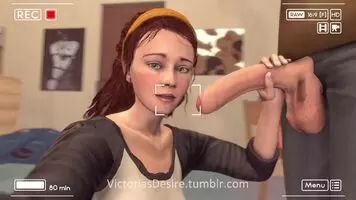 Victoria kissing her friends penis