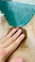 Playing with my hairy Pussy in the bath for all the sweeties supporting my posts lately. Thank you. Ps. My kitty looks shy under all that fur 🐱 Wanna open her up?
