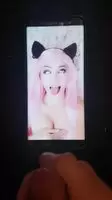 Big cumshot for the queen of ahegao Belle Delphine