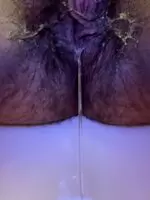 Thinking about getting getting my hairy boy cunt bred with daddys big cock has my cunt dripping grool on the bathroom floor