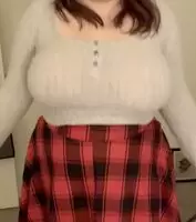let me know if you wanna see them bounce out of the sweater 😍