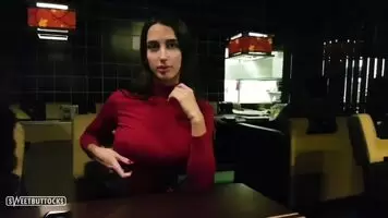 Red t-shirt and boob