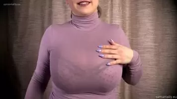 Revealing Her Cleavage