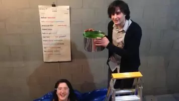 Ex GF gets slimed after losing NFC championship bet