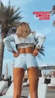 Booty in jean shorts
