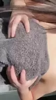 I hope you like what’s under my towel 😍