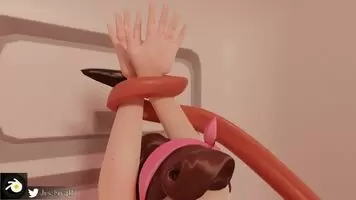 D.va Got Caught By Mercy with weird tongue