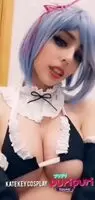 Rem tongue! - erocosplay by Kate Key