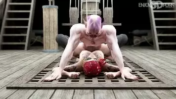 Sexy female pirate fucking a monster