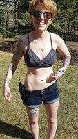 Petite flasher at the park