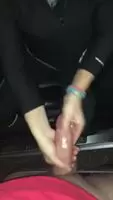 Huge Load From Handjob Onto Clothed Female