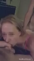My wife being a good slut to me and my friend