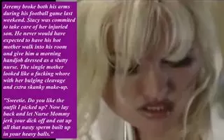 Jeremy was shocked to see his mother Stacy go all out with her slutty nurse outfit. When it came to her son's fetishes, she never holds back.