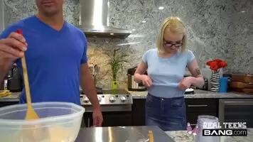 Teen Alice Pink gets a dick all slobbery