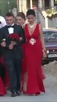 Busty wedding girl slight bouncing