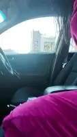 I just flashed you my tits from the car so I decided to flash my pussy & ass too..a car was coming so I had to do it quick