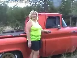 Fat ass granny and black guy outdoor