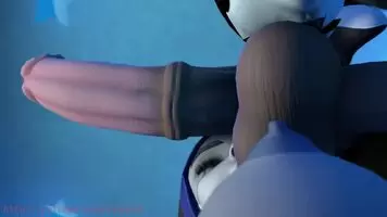 Alternate angle of a Horseguy getting his balls sucked from sexbots after a hard day's work