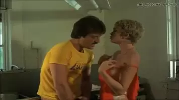 Vintage pixie takes long cock and cum in kitchen