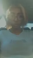 goth slut flashing in the car😘😈
