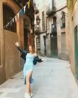 Belly dancer on vacation.