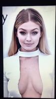 Gigi Hadid takes my BIG STRONG LOAD OF HOT CUM all over her cute face and sexy tits!!!!