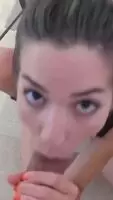 Happy to reap her facial reward