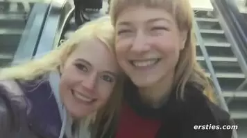Getting caught on the train.