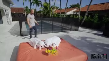 Two Bunnies, One Cock