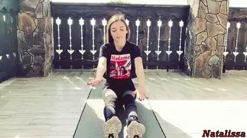 My Step Brother Creampied Me During My Morning Workout