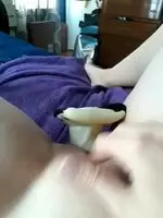 A plug, a toy, and ingers - gif