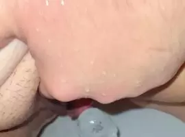 I can’t stop rubbing my big sensitive clit against my dildo. It turns me on so much!! Enjoy the improved video quality (;