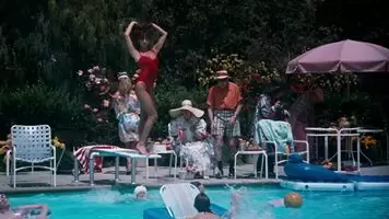 Christmas Vacation topless pool scene, Nicolette Scorsese only edit
