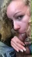 Bus blowjob