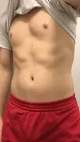 red gym shorts + my dick
