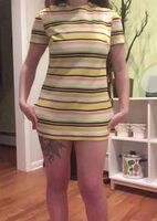 thought stripes were supposed to enhance curves, but this dress seems pretty good at hiding what i've got going on underneath