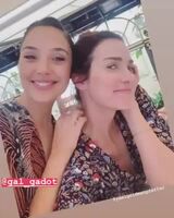 Gal Gadot teasing you to join her in a threesome